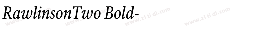 RawlinsonTwo Bold字体转换